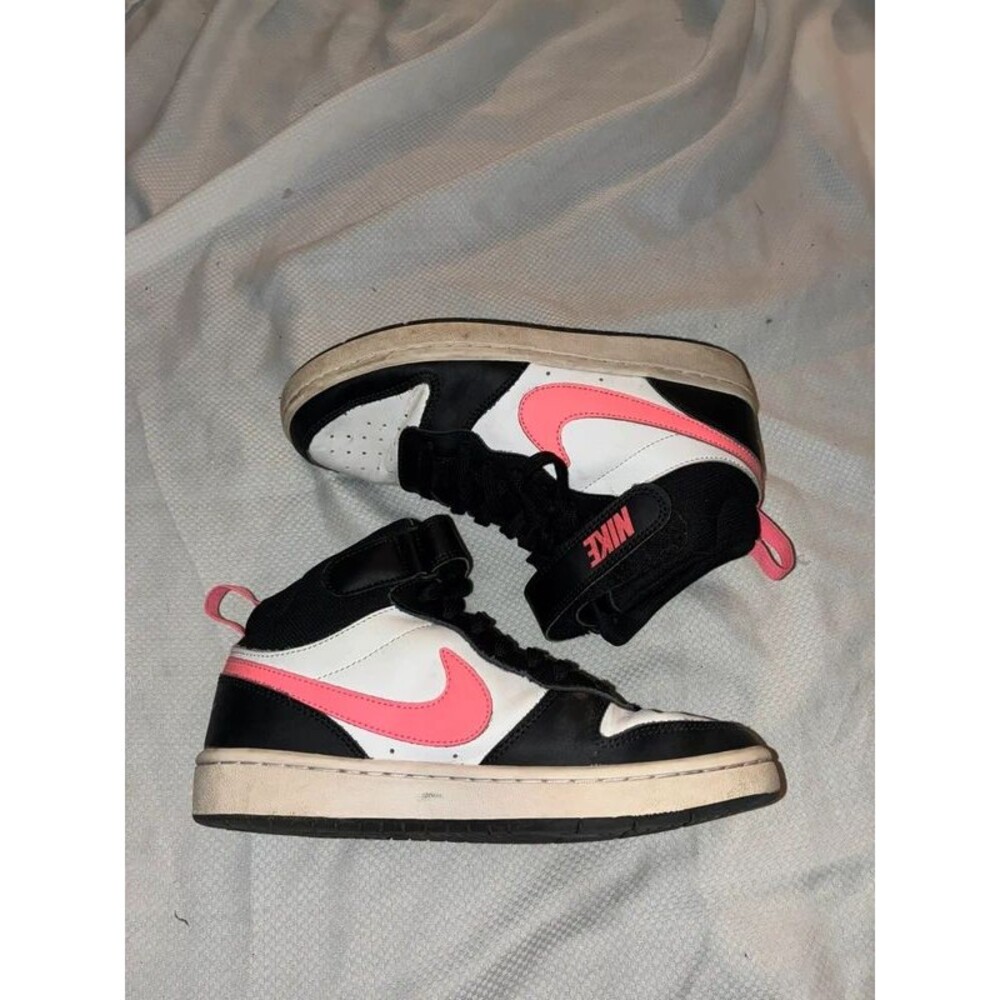 Nike Court Borough Mid 2 Sneakers Pink & Black Size 5